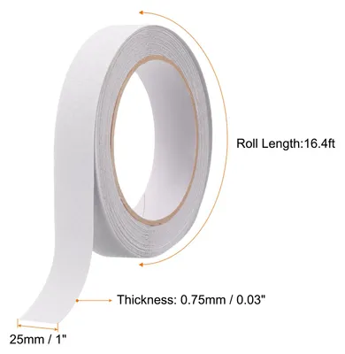 Produktbild von Rutschfeste Traktionstape 1" x 16.4ft Wasserdichtes Anti-Rutsch-Klebeband Hohe Reibung Wetterbest?ndiges Rutschfestes Treppenstufenband fš¹r den Innen- und Au?enbereich, Wei?