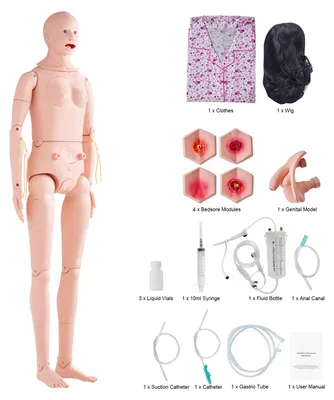 Image de Poupée d'entraînement unisex pour les soins infirmiers, simulateur de soins aux patients multifonctionnel, dimensions : 1750 x 440 x 230 mm