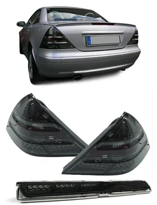 Für Mercedes SLK R170 1996-2004 LED Rückleuchten Schwarz + LED Bremsleuchte in der Farbe Schwarz von Carparts-Online GmbH