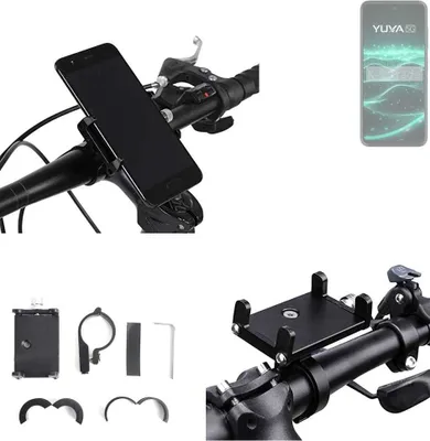 Produktbild von K-S-Trade Handyhalterung für das Fahrrad kompatibel mit Lava Yuva 5G Halter Lenkstange Fahrradhalterung Motorrad Bike Mount Befestigung Smartphone