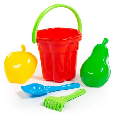 Produktbild von Polesie Sandspielzeug-Set mit Eimer, Schaufel, Rechen und Formen