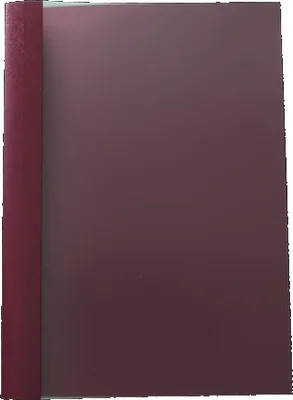 Produktbild von Bindemappen, Noblessestruktur, VE= 100 St., glasklar, bordeaux 12 mm