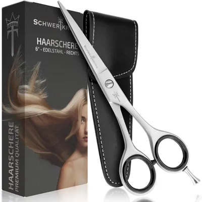 Produktbild von Haarschneideschere Friseurschere Haarschere - Edelstahl - Mikrozähnung - Silber
