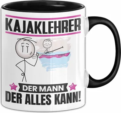 Produktbild von Kajaklehrer Tasse Geschenk für Kajaklehrer Der Mann Der Alles Kann Geschenkidee zum Geburtstag (Schwarz)