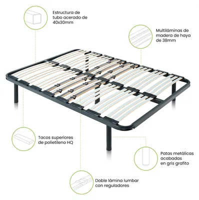 Imagen del producto de duehome -Somier láminas resistente y duradero RX Diamond
