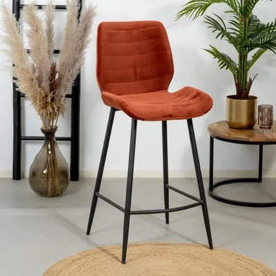 Produktbild von Bronx71 Barhocker Samt Toby kupfer 71 cm