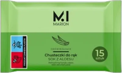 Obrázok produktu pre Marion, Chusteczki odświeżające aloe vera, 15 sztuk
