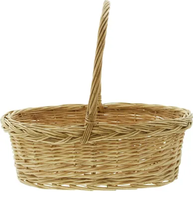 Produktbild von Bügelkorb Naturweiß Weide mittel – Geschenkkorb leer
