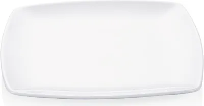 Produktbild von 6x Flacher Teller eckig 24 x 24 cm weiß, Porzellan