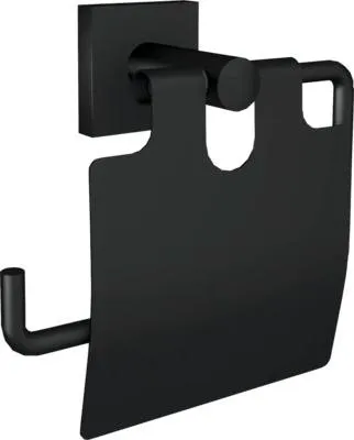 Produktbild von REIKA Papierrollenhalter SAGA mit Deckel schwarz matt