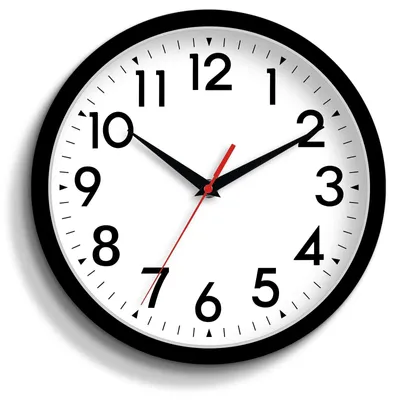 Wandklok 30 cm, analog, leise, batteriebetrieben, schwarz