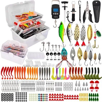 Immagine prodotto di Set di accessori da pesca da 320 pezzi, con custodia portatile