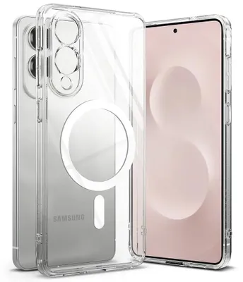 Image de Étui pour téléphone portable Galaxy S25 Edge, Ringke Fusion Magnetic, transparent-blanc