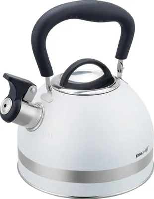 Produktbild von Stahl-Gaskessel 1,8L klein Induktion weiß KINGHOFF KH-1852