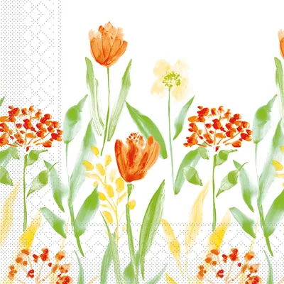 Zdjęcie produktu dla Serwetka Selma spring 40 x 40 cm, 3-warstwowa, 100 sztuk - Mank