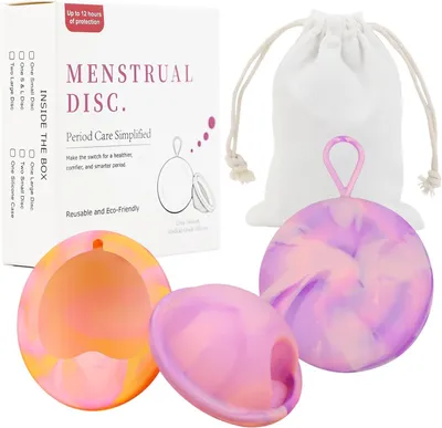 Obrázek produktu pro Sada menstruačních kalíšků, vyrobená z měkkého silikonu, 2 kusy (malý a velký), opakovaně použitelná pro menstruaci