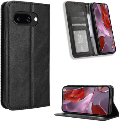 Produktbild von Mobigear Sensation  Google Pixel 9a Hülle Klapphülle Geldbörse - Schwarz