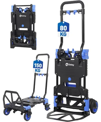 Zdjęcie produktu dla Wózek transportowy składany - 2w1 - Udźwig 150 kg - Aluminium