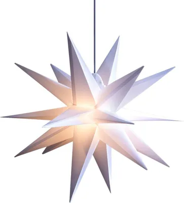 Produktbild von Weihnachtsstern 55 cm, 18 Zacken, für außen, Leuchtfarbe Weiß