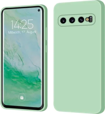Produktbild von Hülle für Samsung Galaxy S10 Case Cover Bumper Silikon Softgrip Schutzhülle Farbe: Türkis