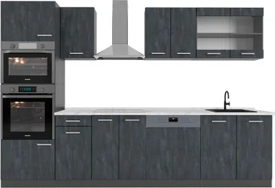 Obrázek produktu pro Kuchyňský kout Vicco R-Line Černý beton 300 cm PD Mramor, Model 47421