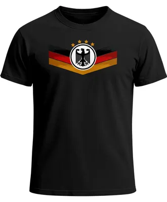 Produktbild von Herren T-Shirt Deutschland Fußball WM Fußball-Sommer 2026 Deutschlandflagge Nationalfahne Wappen Adler Fanshirt Moonworks®