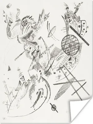 Produktbild von MuchoWow® Poster Kleine Welten - Kandinsky 90x120 cm - Wohnzimmer