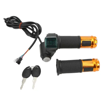 Obrázek produktu pro Elektrické koloběžky plynová rukojeť a zámek,Elektrické kolo plynová rukojeť a zámek,Digitální plynová rukojeť se zámkem,Digitální plynová rukojeť s regulací rychlosti,Digitální plynová rukojeť,Příslušenství elektrických vozidel