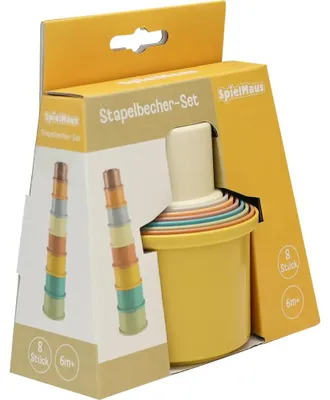 Immagine prodotto di Set di tazze impilabili SpielMaus Baby, 8 pezzi