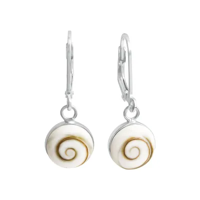 Produktbild von V Ohrhänger 925/- Sterling Silber 2,7cm weiß Muschel weiß 342230021-1