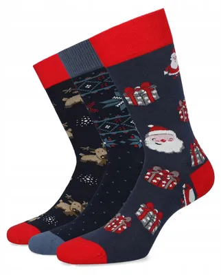 Produktbild von Lancerto Weihnachtssocken 3 Paar Gemischte Muster Größe 39/42