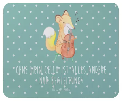 Produktbild von Mr. & Mrs. Panda Mousepad Cello Magie - Meeresbrise - Geschenk, Solo, Mouse Pad, Musikinstrument, Orchester, Musiker, Musik, Streichinstrument, Mauspad, Lernen, laptop