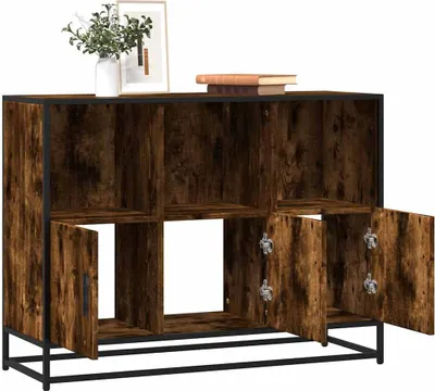 Immagine prodotto di Maison Exclusive - Credenza in rovere affumicato 100x35x76 cm Materiale ligneo