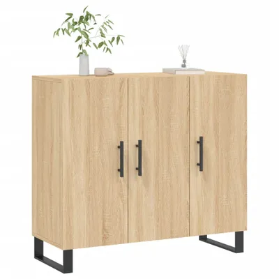 Produktbild von vidaXL Sideboard Sonoma-Eiche 90x34x80 cm Holzwerkstoff