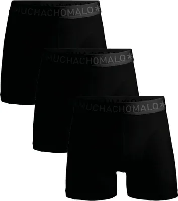 Produktbild von Muchachomalo Herren Boxershorts – 3er Pack – Baumwolle Stretch – Bequeme Unterwäsche – Größe XL - U-CMSOLID-09