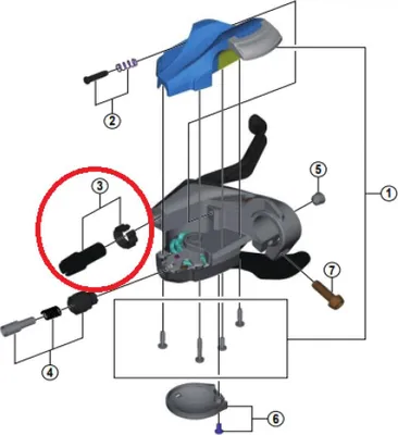 Image de SHIMANO Vis de réglage de câble ST-M4000 - réglage fin et précis, env. 6 g