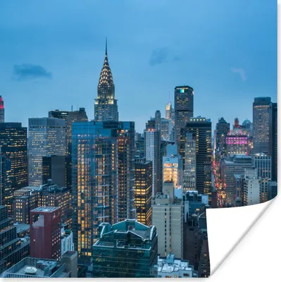 Produktbild von MuchoWow® Poster New York - Skyline - Empire State Building 50x50 cm - Wohnzimmerdekoration