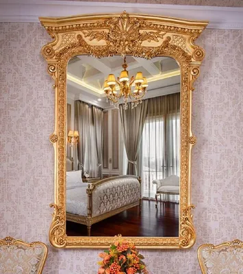 Produktbild von Casa Padrino Luxus Barock Spiegel Gold H. 175 cm - Prunkvoller Barockstil Wandspiegel -  Italy