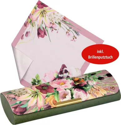 Produktbild von Brillenetui Mit Putztuch Blütenzauber - M.Bastin
