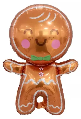Produktbild von Folienballon Weihnachten, Lebkuchen-Männchen, ca. 80 x 53 cm