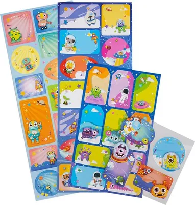 Produktbild von Besttoy - Geschenkaufkleber zum Beschriften - Weltall