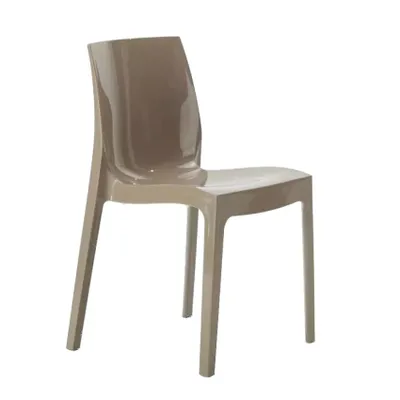 Produktbild von Stapelbare bunte Esszimmerstühle aus glänzendem Polypropylen Ice Grand Soleil - Beige