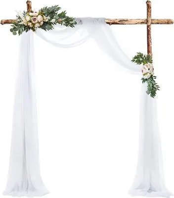 Produktbild von Famanu Hochzeitsvorhang 70x550cm - Weißer Chiffon