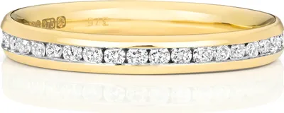 Produktbild von 9 Karat (375) Gold Eternity Damen - Diamant Trauring/Ehering/Hochzeitsring Brillant-Schliff 0.46 Karat GH - SI3-I1, 51 (16.2); TRS187709KYRSL