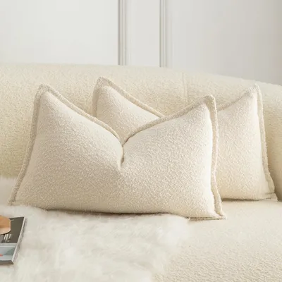 Obrázok produktu pre Sada dvoch obliečok na vankúše, materiál: boucle, rozmer: 30x50 cm, farba: béžová