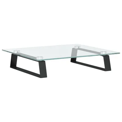 Immagine prodotto di vidaXL Supporto per monitor nero 40x35x8 cm in vetro temperato e metallo