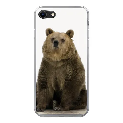 Produktbild von MuchoWow® Handyhülle Schutzhülle Hülle für iPhone 8 Braunbär - Tiere - Bär - Niedlich - Jungen - Mädchen Silikon Softcase Handy Hülle - Schutzhaube