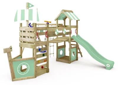 Produktbild von Gartenspielgerät Wickey StormFlyer mit Schaukel und Sandkästen in Hellgrün