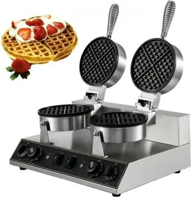 Produktbild von Doppelkopf-Waffeleisen-Maschine Kommerzieller elektrischer Antihaft-Edelstahl