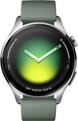 Obrázok produktu pre XIAOMI Watch 5 strieborné inteligentné hodinky so zeleným remienkom